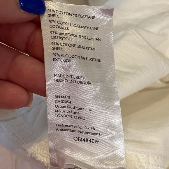 New! Free People Addy Wide leg easy fit chino Pant White nwot 33550 - Picture 14 of 16